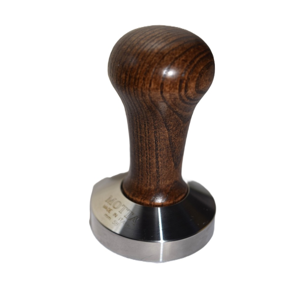 Motta Espresso Tamper 58mm Wood Handle Stainless Steel Made in Italy Excellent